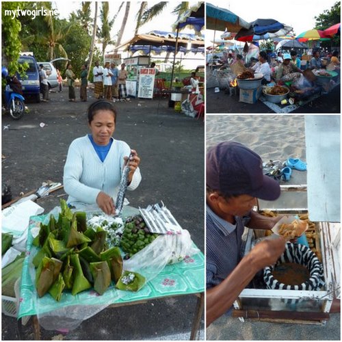 Street Food - local cakes; satays; some gado-gado thingy